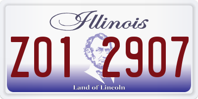 IL license plate Z012907
