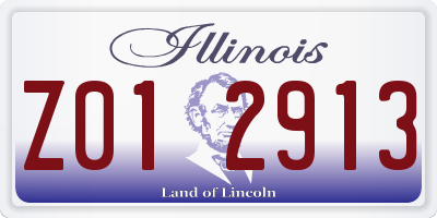 IL license plate Z012913