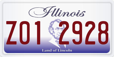 IL license plate Z012928