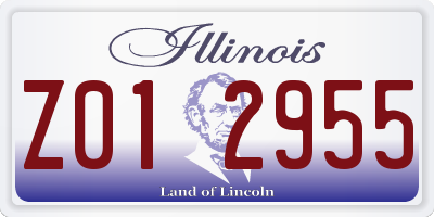 IL license plate Z012955