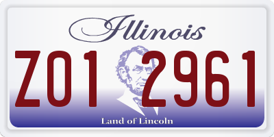 IL license plate Z012961