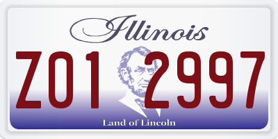 IL license plate Z012997