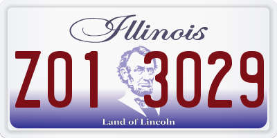 IL license plate Z013029