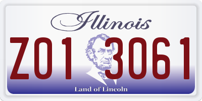 IL license plate Z013061