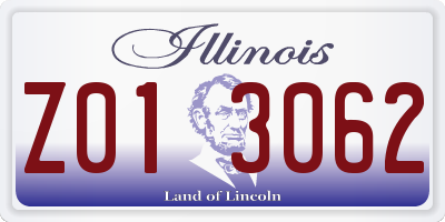 IL license plate Z013062
