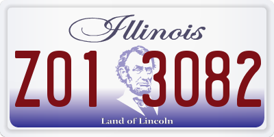 IL license plate Z013082