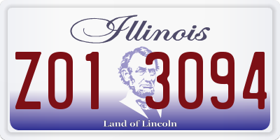 IL license plate Z013094