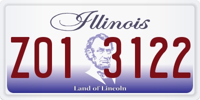 IL license plate Z013122
