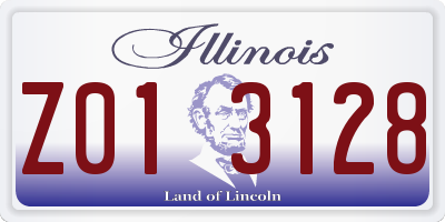 IL license plate Z013128
