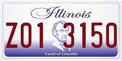 IL license plate Z013150