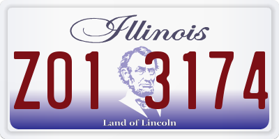 IL license plate Z013174