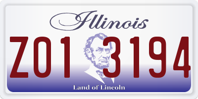 IL license plate Z013194