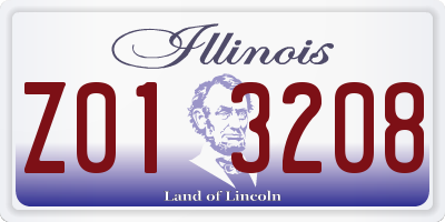 IL license plate Z013208