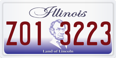 IL license plate Z013223
