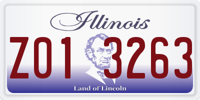 IL license plate Z013263
