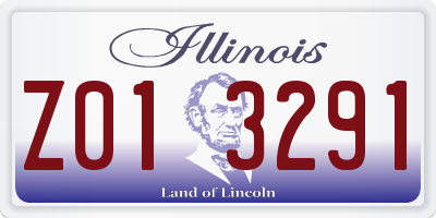IL license plate Z013291