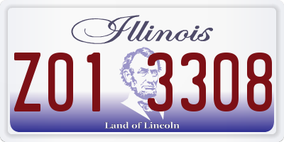 IL license plate Z013308
