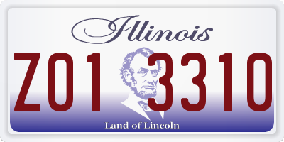 IL license plate Z013310