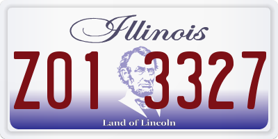 IL license plate Z013327