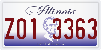 IL license plate Z013363