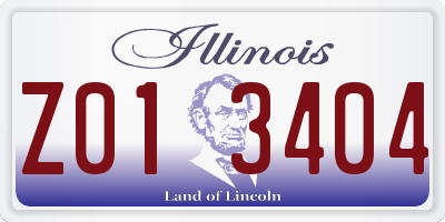 IL license plate Z013404