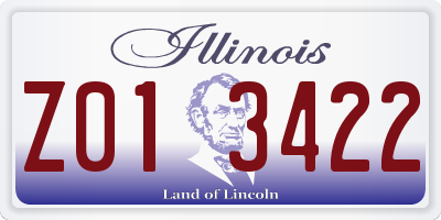 IL license plate Z013422