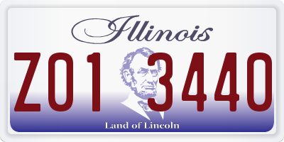 IL license plate Z013440
