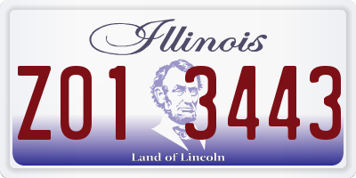 IL license plate Z013443
