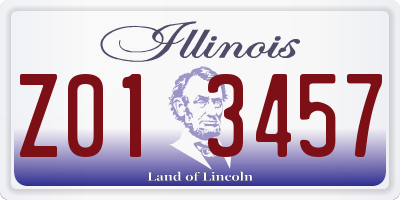 IL license plate Z013457