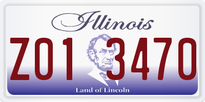 IL license plate Z013470