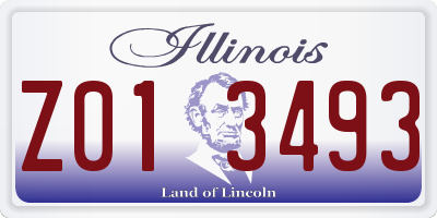 IL license plate Z013493