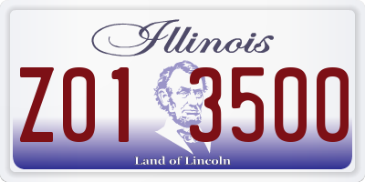 IL license plate Z013500