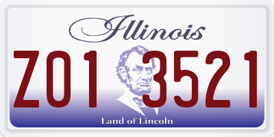 IL license plate Z013521