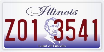 IL license plate Z013541