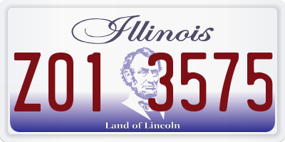 IL license plate Z013575