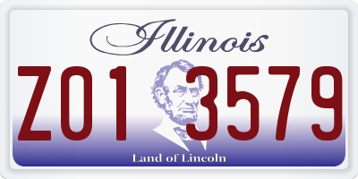 IL license plate Z013579