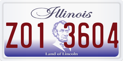 IL license plate Z013604