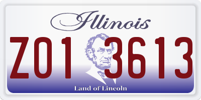 IL license plate Z013613