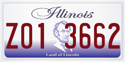 IL license plate Z013662