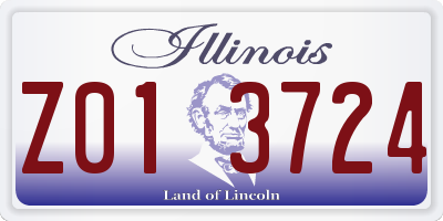IL license plate Z013724