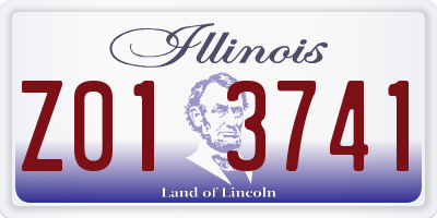 IL license plate Z013741