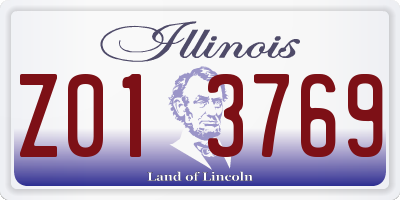 IL license plate Z013769