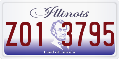 IL license plate Z013795