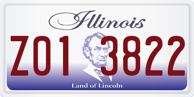 IL license plate Z013822