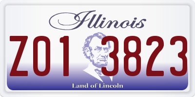 IL license plate Z013823