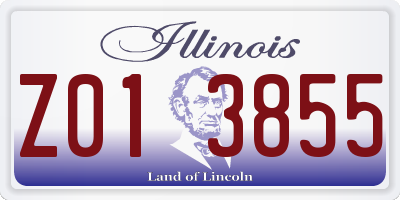 IL license plate Z013855
