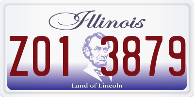 IL license plate Z013879