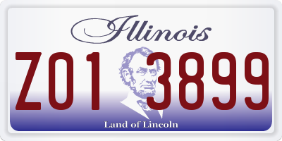 IL license plate Z013899