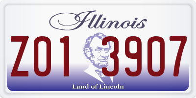 IL license plate Z013907
