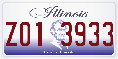 IL license plate Z013933